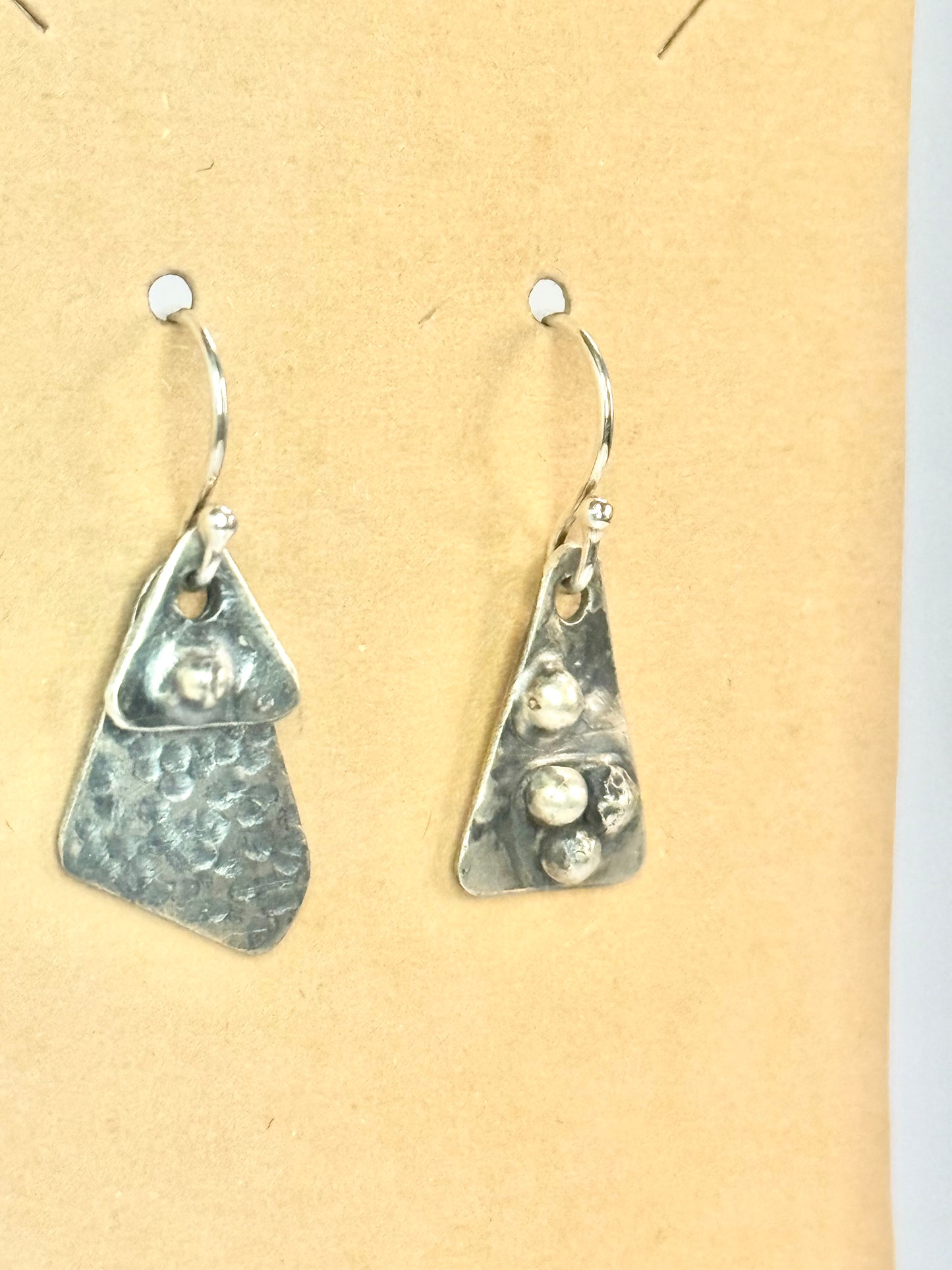 Abstract Silver Earrings