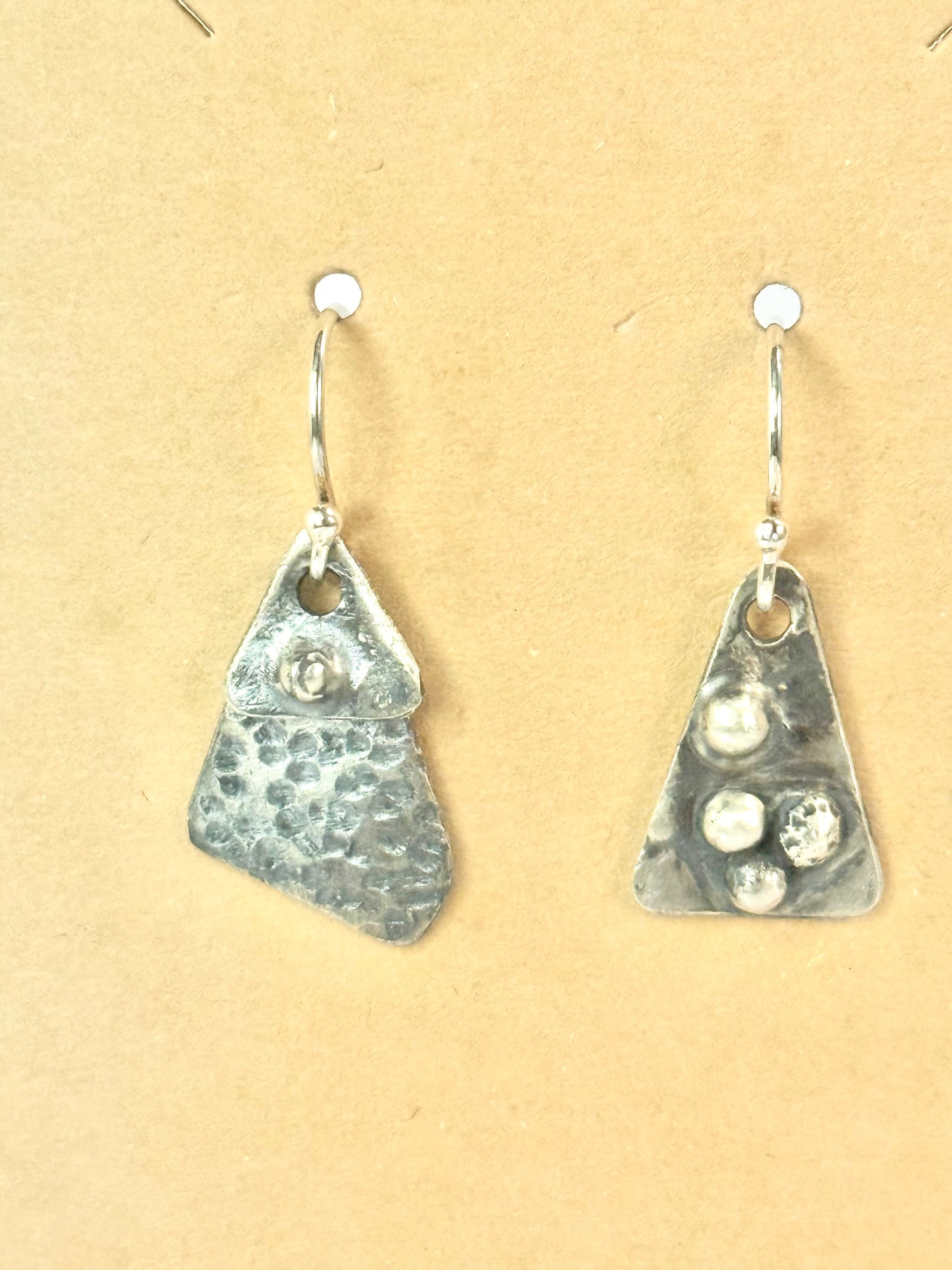 Abstract Silver Earrings