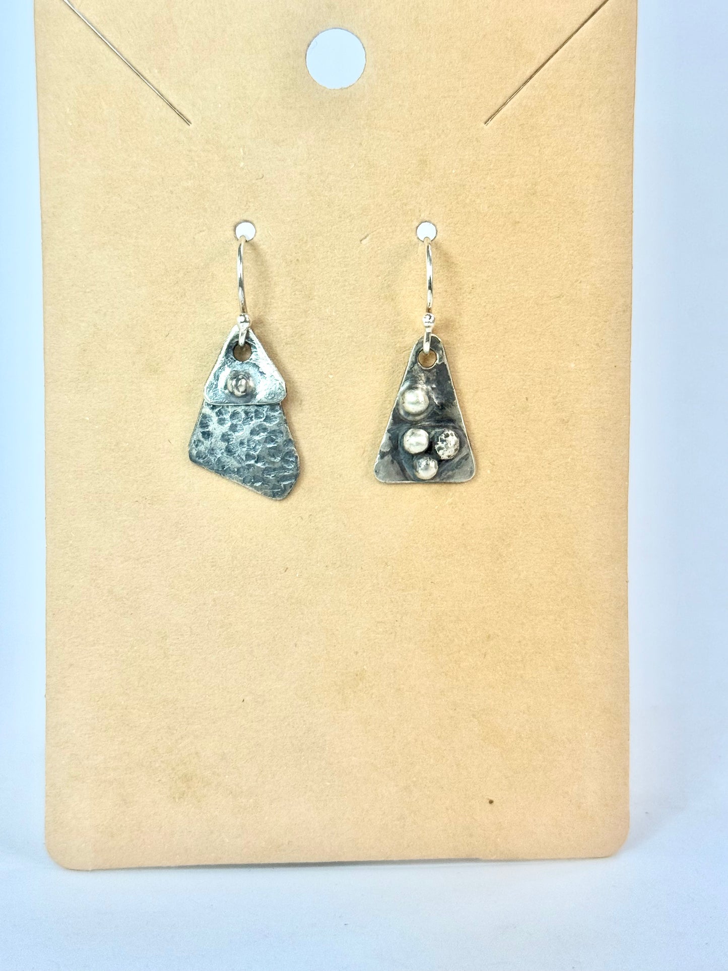 Abstract Silver Earrings
