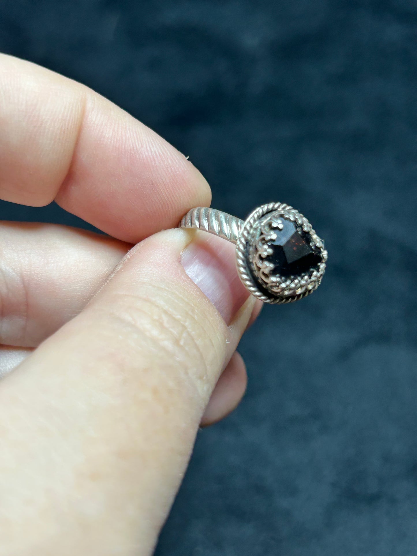 Raw Garnet Ring - Size 8