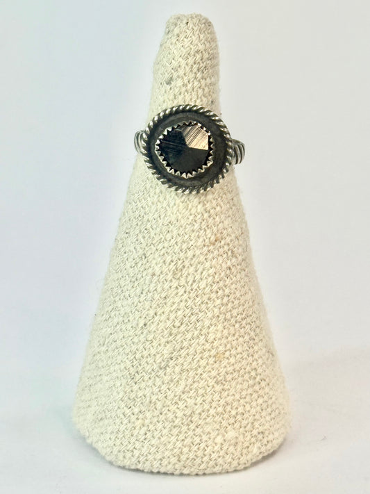 Raw Garnet Shadowbox Ring - Size 6