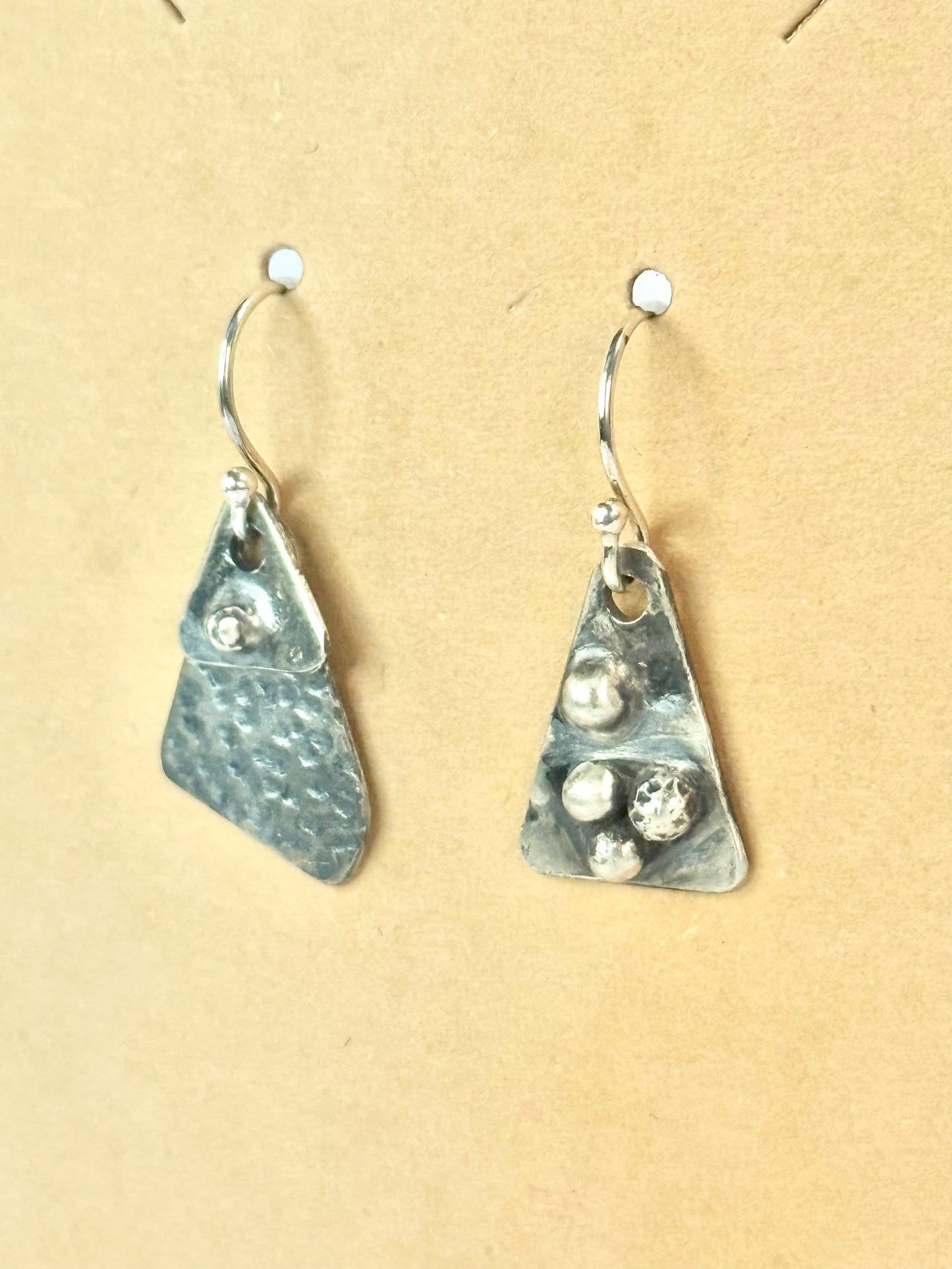 Abstract Silver Earrings